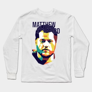 Matthew Stafford on WPAP Art Long Sleeve T-Shirt